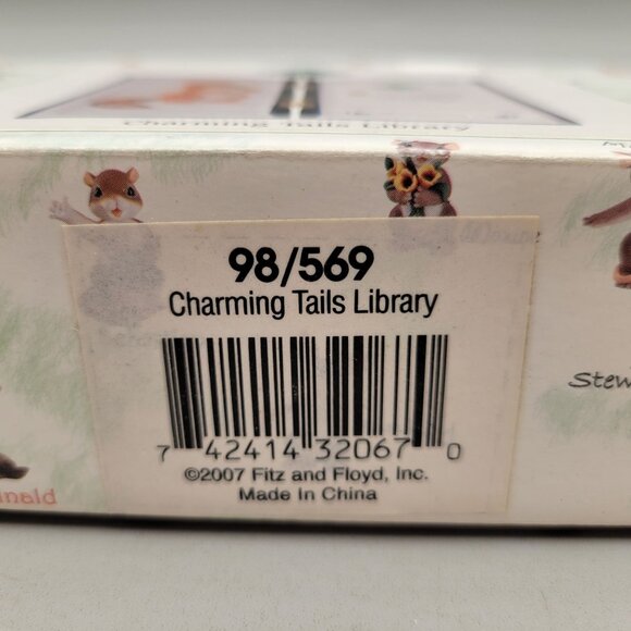 Charming Tails Library Character Figurine Chauncey Chipmunk 98/569 - Picture 6 of 6